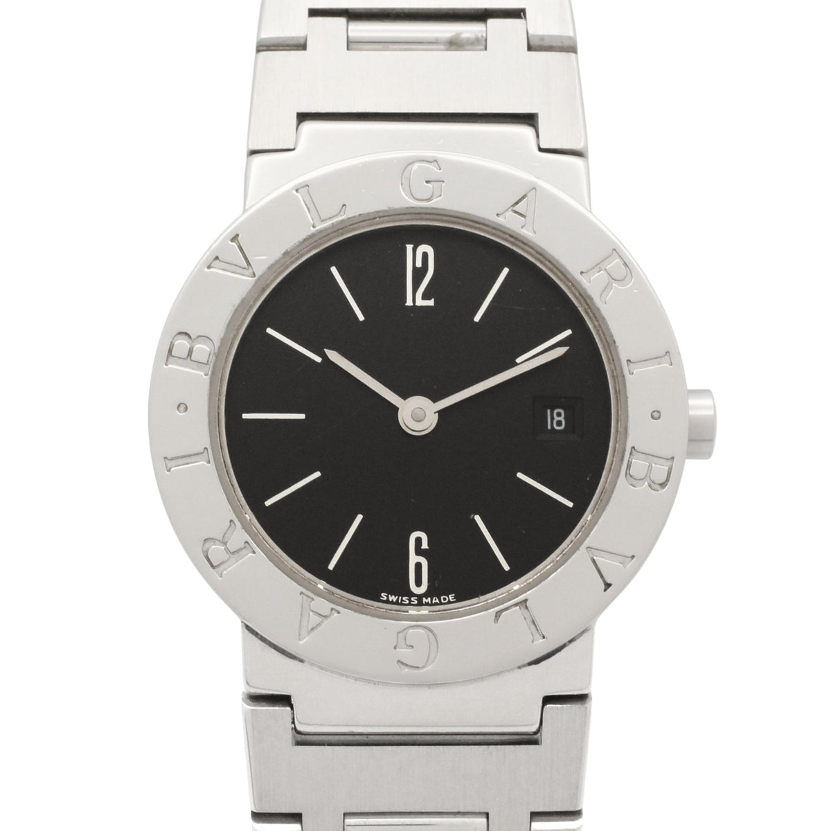 Pre-Owned Bulgari BVLGARI Watch Stainless Steel Ladies Black BB26SSD