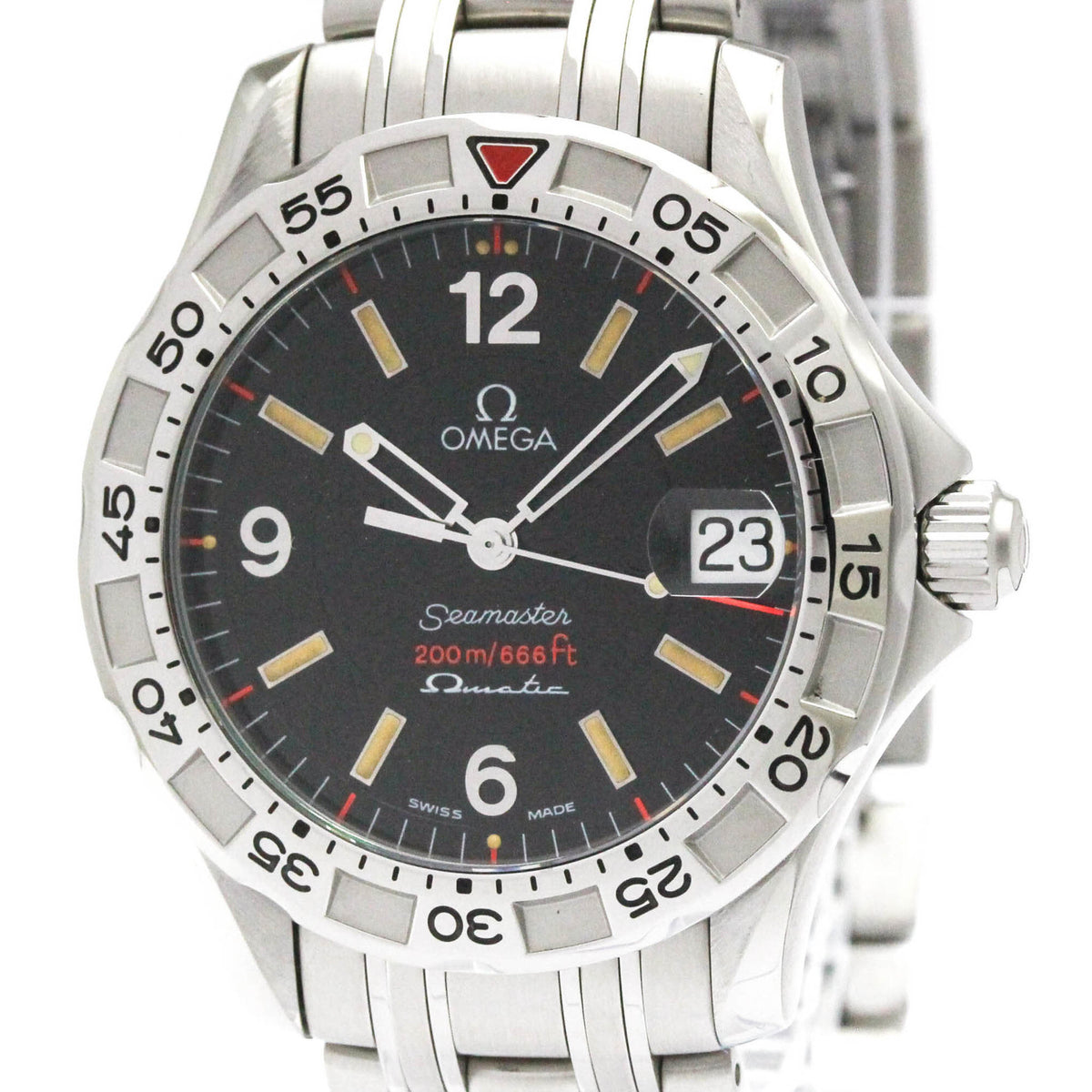 Pre-Owned OMEGA Seamaster Omegamatic Auto Quartz Limited Watch 2516.50 Polished