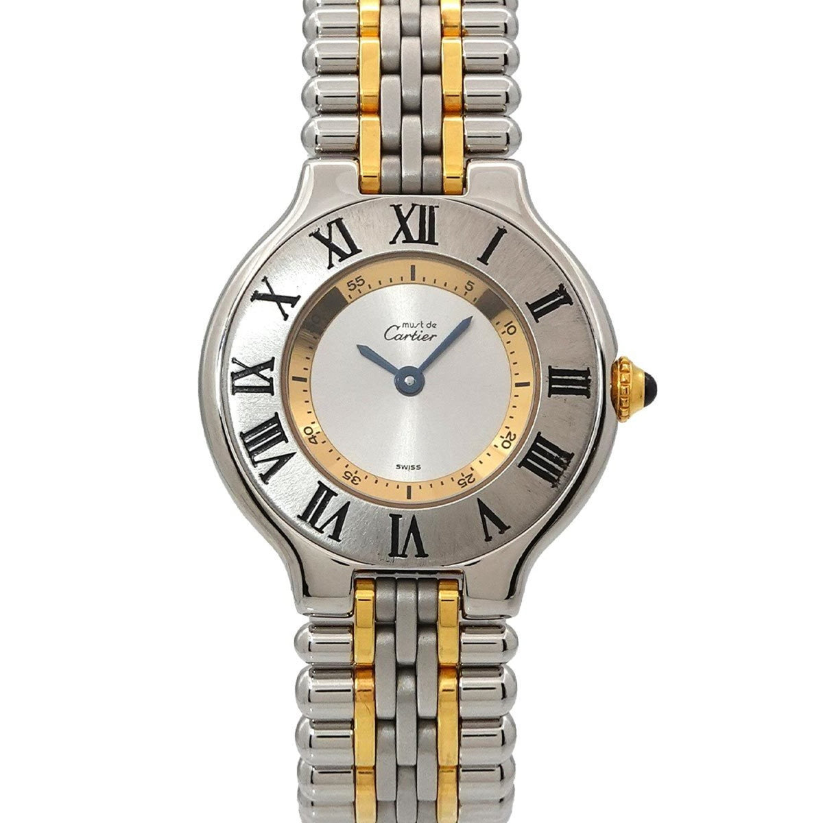 Pre-Owned Cartier Must 21 Vingt-et-un SM Two-Tone W10075F4 Women's Watch Silver Quartz