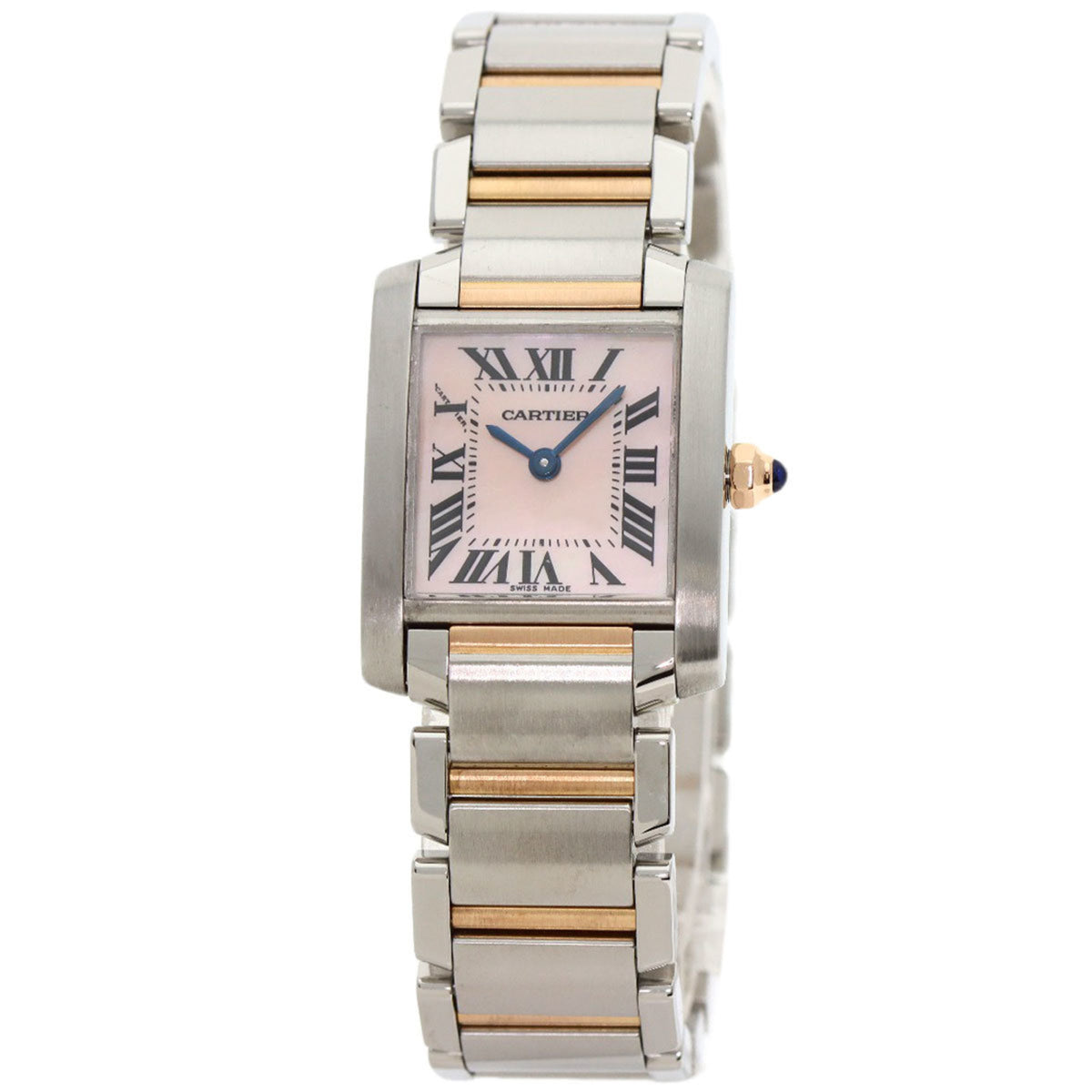 Pre-Owned Cartier W51027Q4 Tank Francaise SM Watch Stainless Steel SSxK18PG Ladies CARTIER