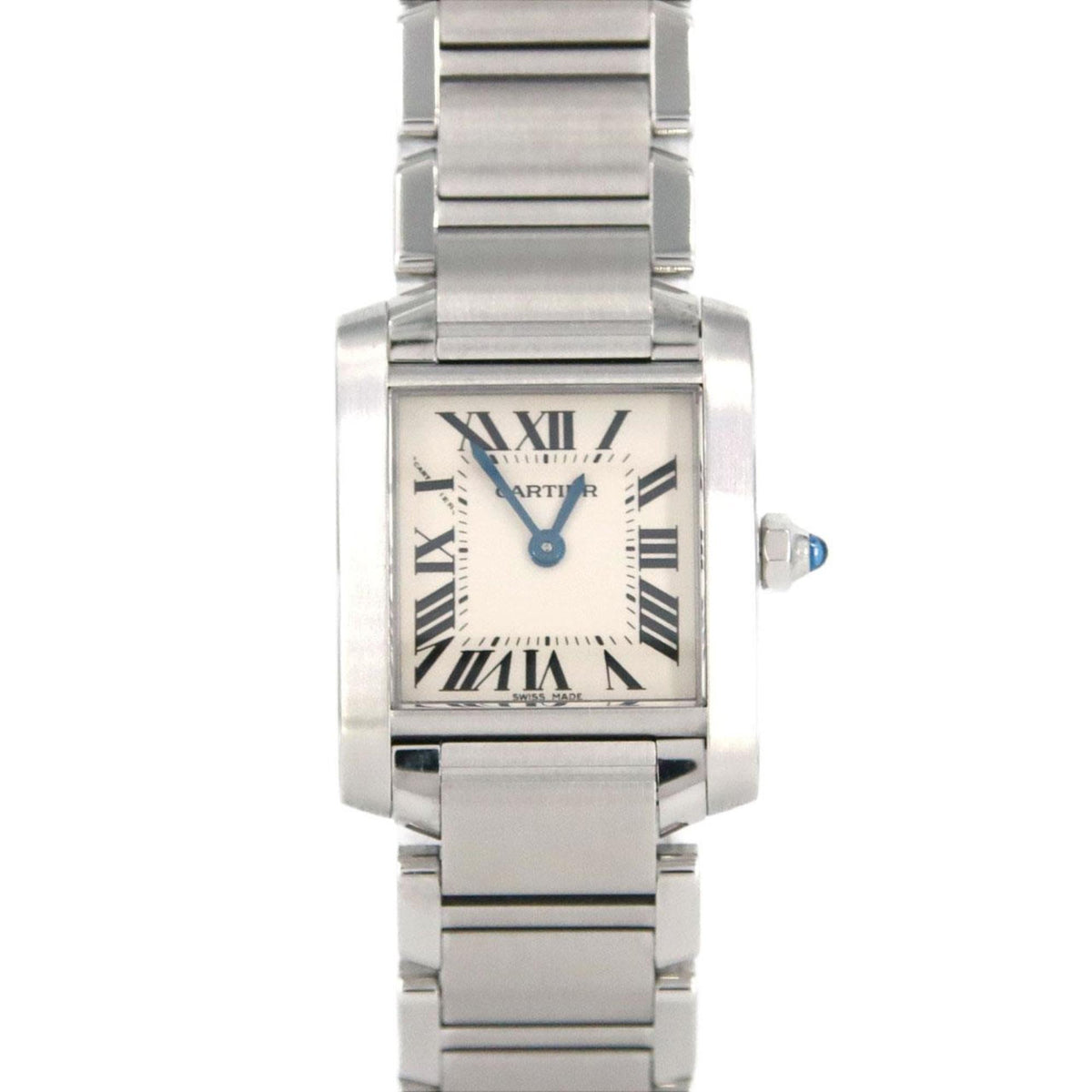 Gebrauchte Cartier Tank Francaise SM W51008Q3 SS Armbanduhr Quarz 