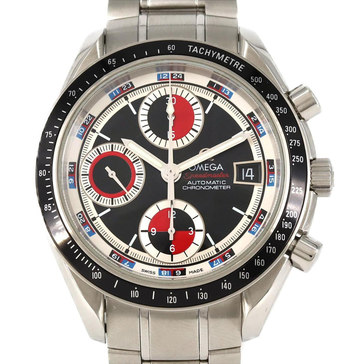Pre-Owned Omega Speedmaster Date 3210.52 Stainless Steel Automatic Watch
