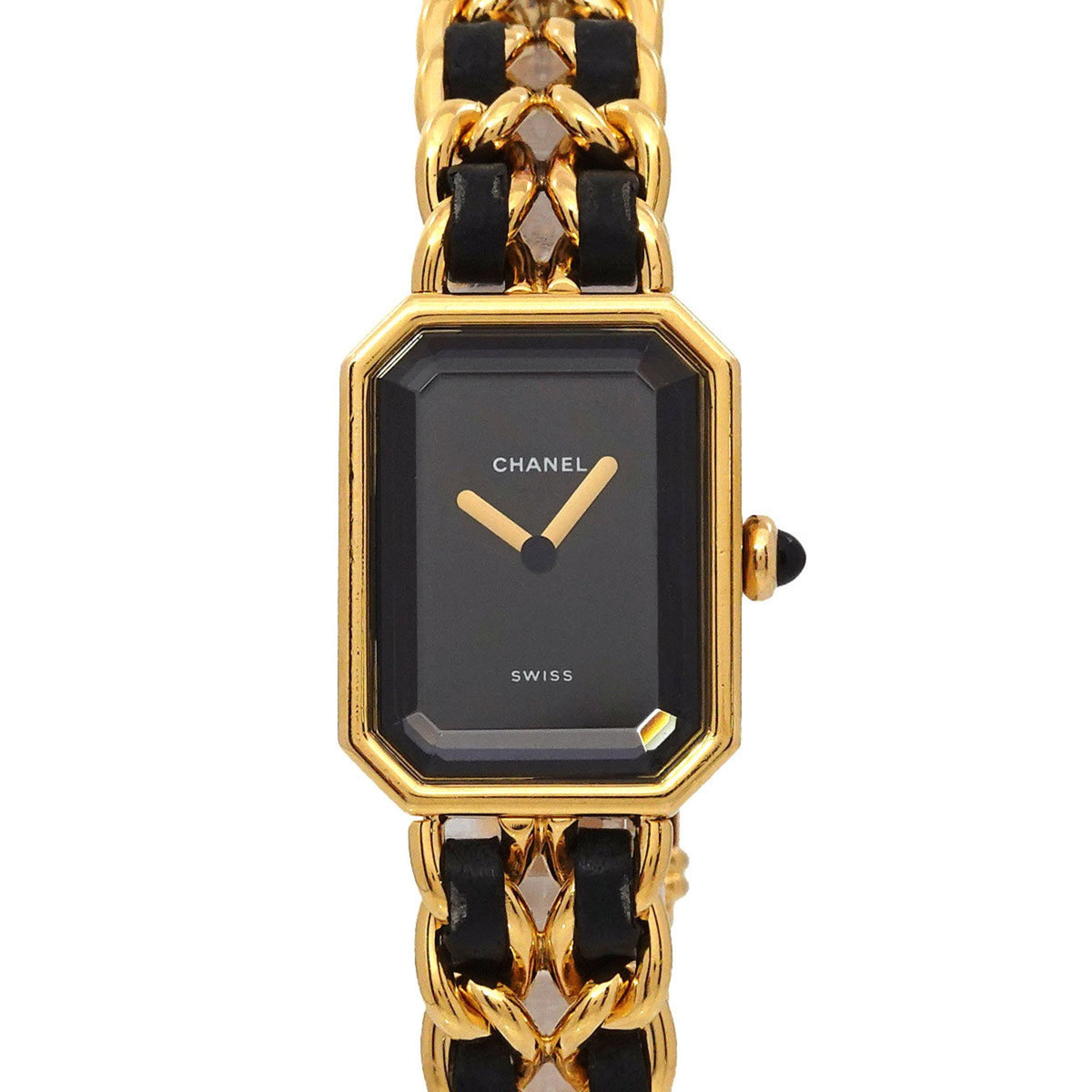 Pre-Owned CHANEL Premiere L size H0001 Ladies watch Black Gold Quartz