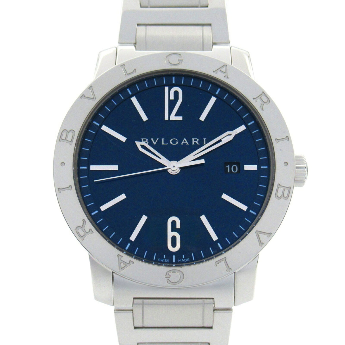 Pre-Owned BVLGARI Bulgari Watch Stainless Steel Men's Blue BB41S