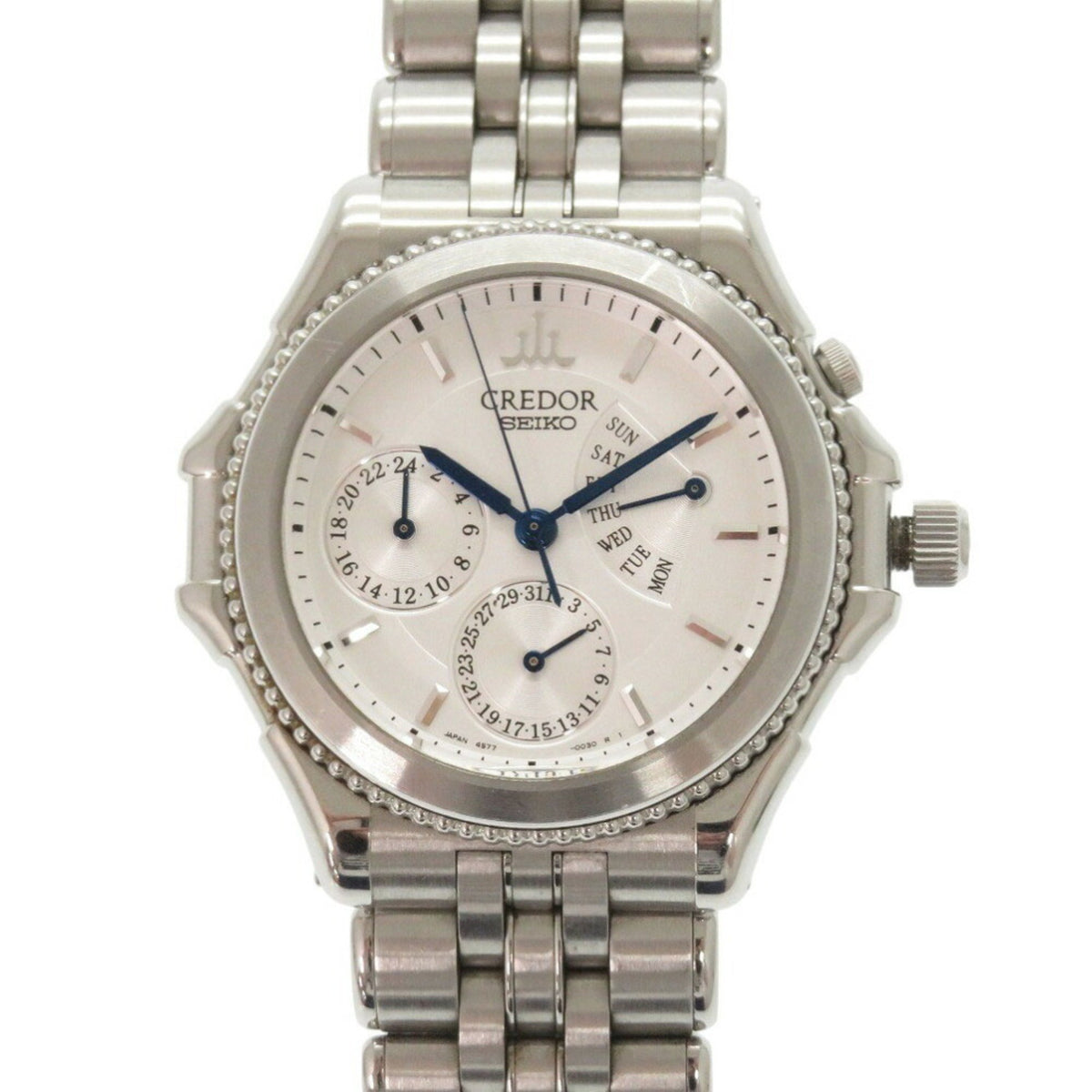 Gebrauchte Seiko Credor Pacific GCBG997 4S77-0A20 Day Date SS Silber Automatikuhr 1594SEIKO 