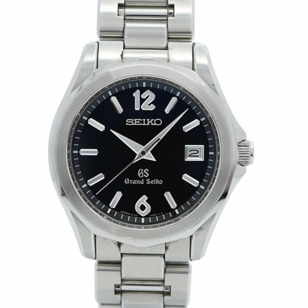 Pre-Owned Seiko Grand 9F62-0A60 Black Dial Men's Watch