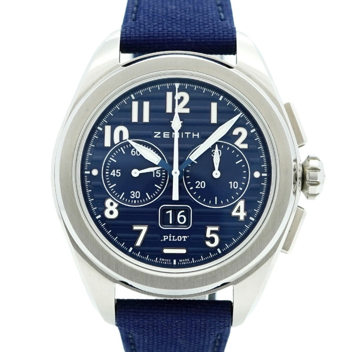 Pre-Owned Zenith Pilot Big Date Flyback 03.4000.3652 Blue Dial Men's Watch