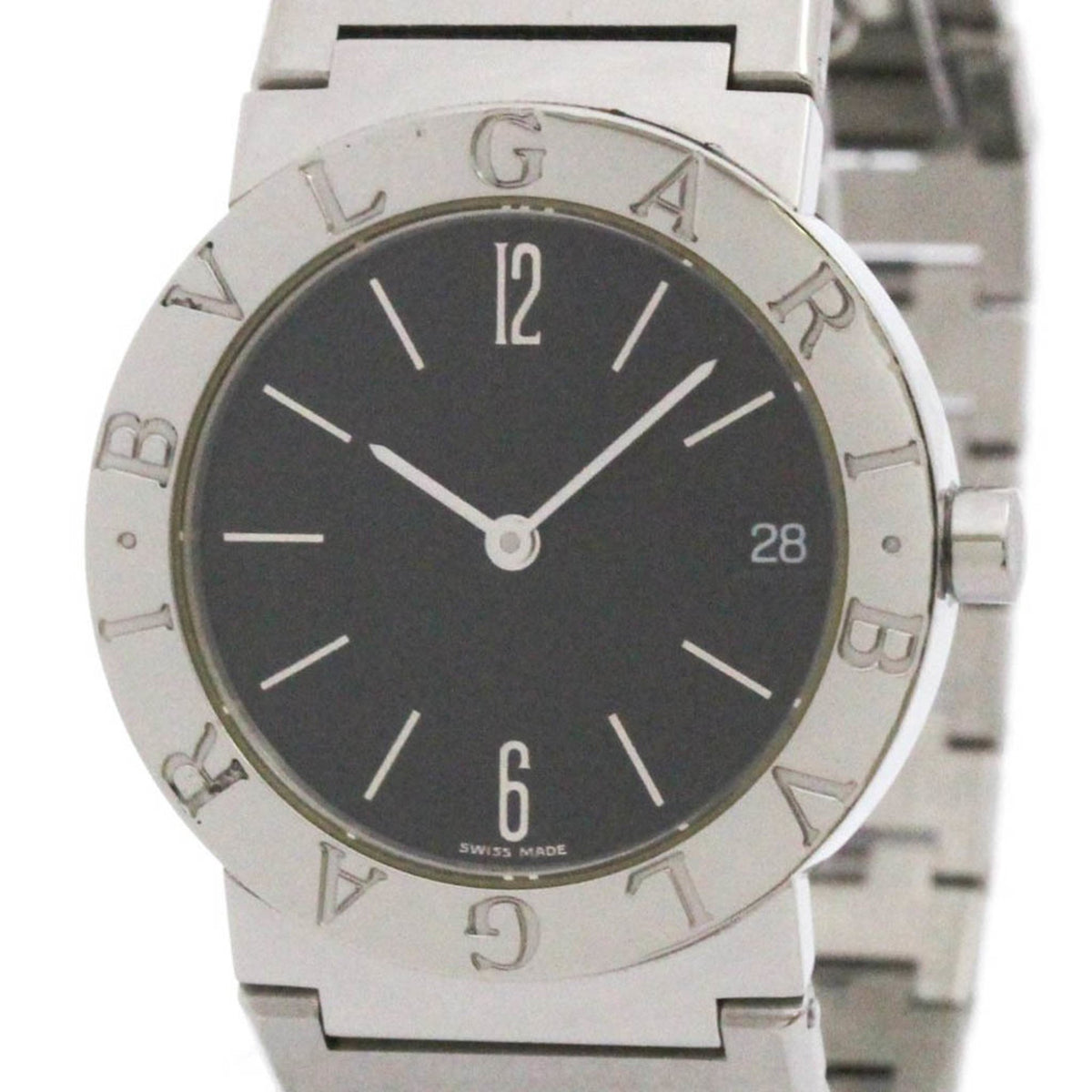 Pre-Owned BVLGARI Bvlgari Bvlgari Steel Quartz Unisex Watch BB30SSD Polished