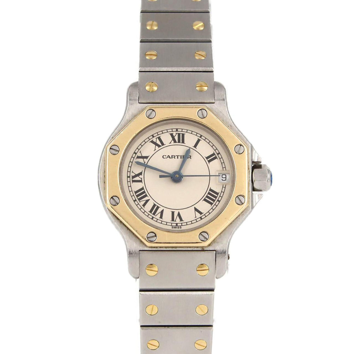 Pre-Owned Cartier Santos Octagon SM Two-Tone W2001683 SSxYG Quartz Watch