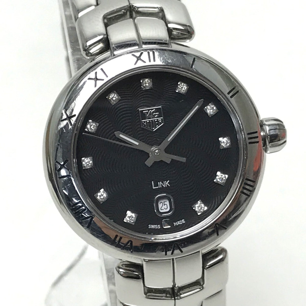 Pre-Owned Tag Heuer WAT1410.BA0954 Link Quartz date Wristwatch Silver Black