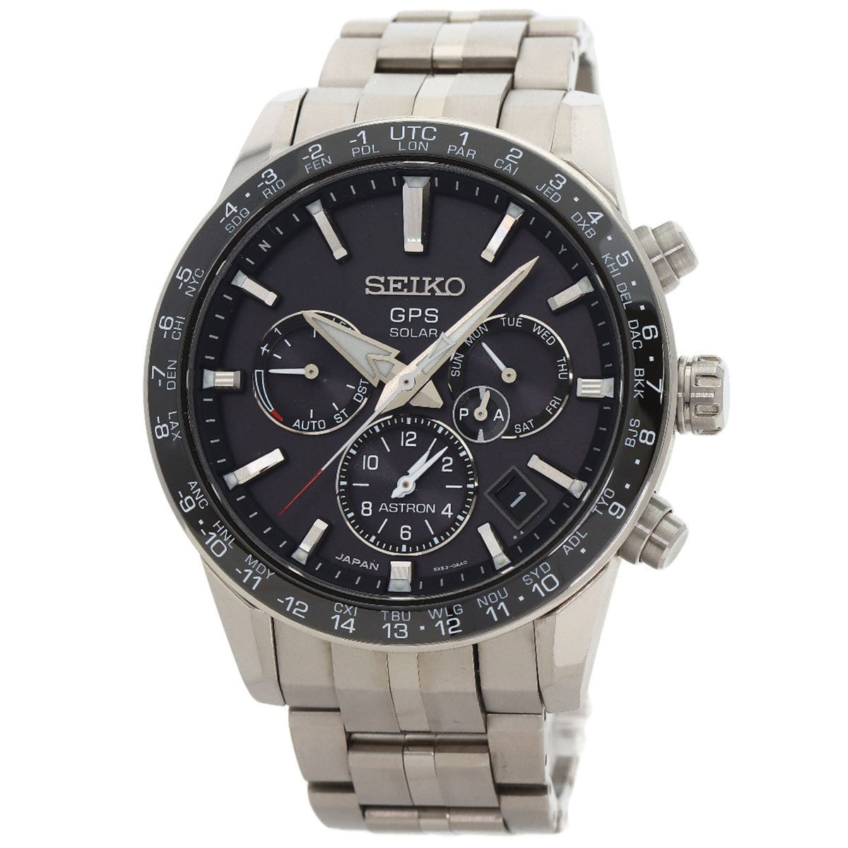 Pre-Owned Seiko SBXC003 5X53-0AB0 Astron Men's Watch in Titanium Ceramic/Titanium