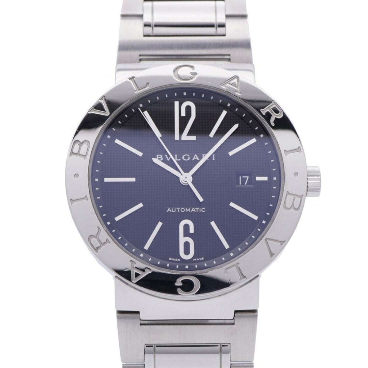 Pre-Owned BVLGARI BB42SSAUTO Automatic Watch SS Black Dial 0131BVLGARI Men's