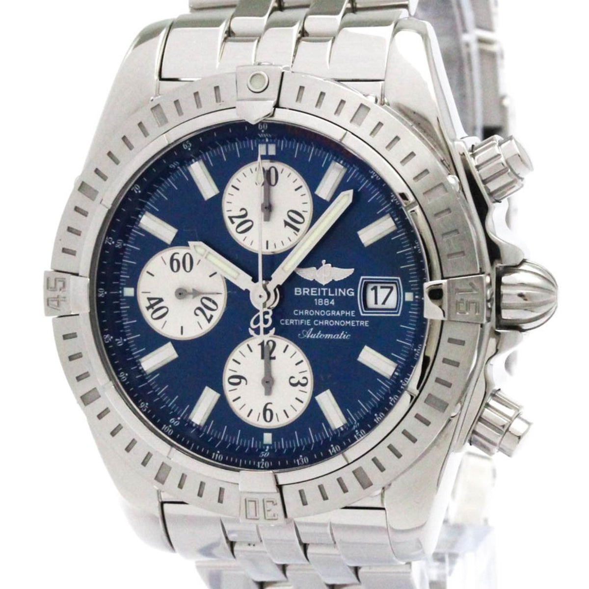 Montre automatique BREITLING Chronomat Evolution en acier poli d'occasion A13356 