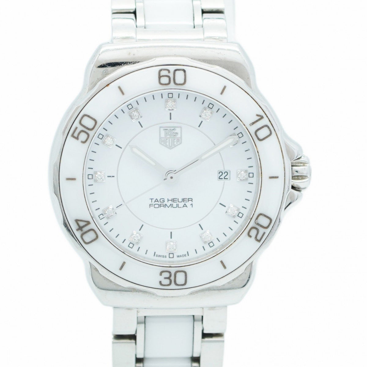 Montre TAG Heuer Formula 1 WAH1315 d'occasion à cadran blanc pour femme 