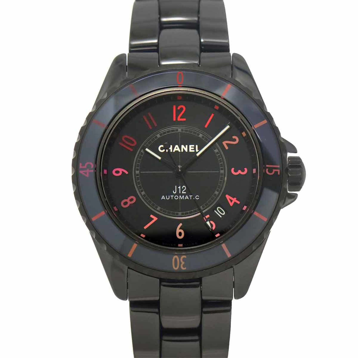 Pre-Owned Chanel J12 Blush 38mm H10312 Men's Watch, Black Ceramic, Date, Automatic Movement