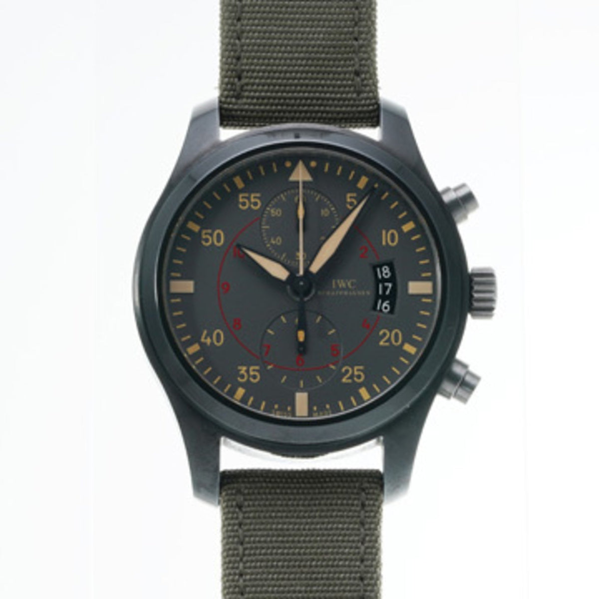 Pre-Owned IWC Pilot's Watch Chronograph Top Gun Miramar IW388002 Grey Men's Automatic