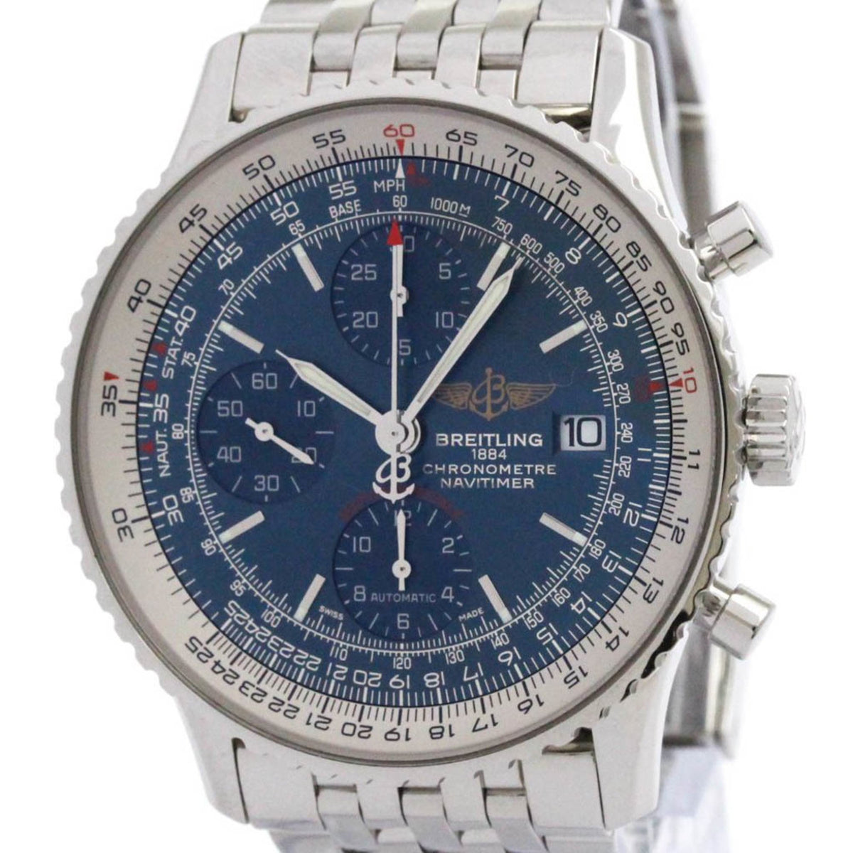 Pre-Owned BREITLING Navitimer Heritage Steel Automatic Mens Watch A13324 Polished