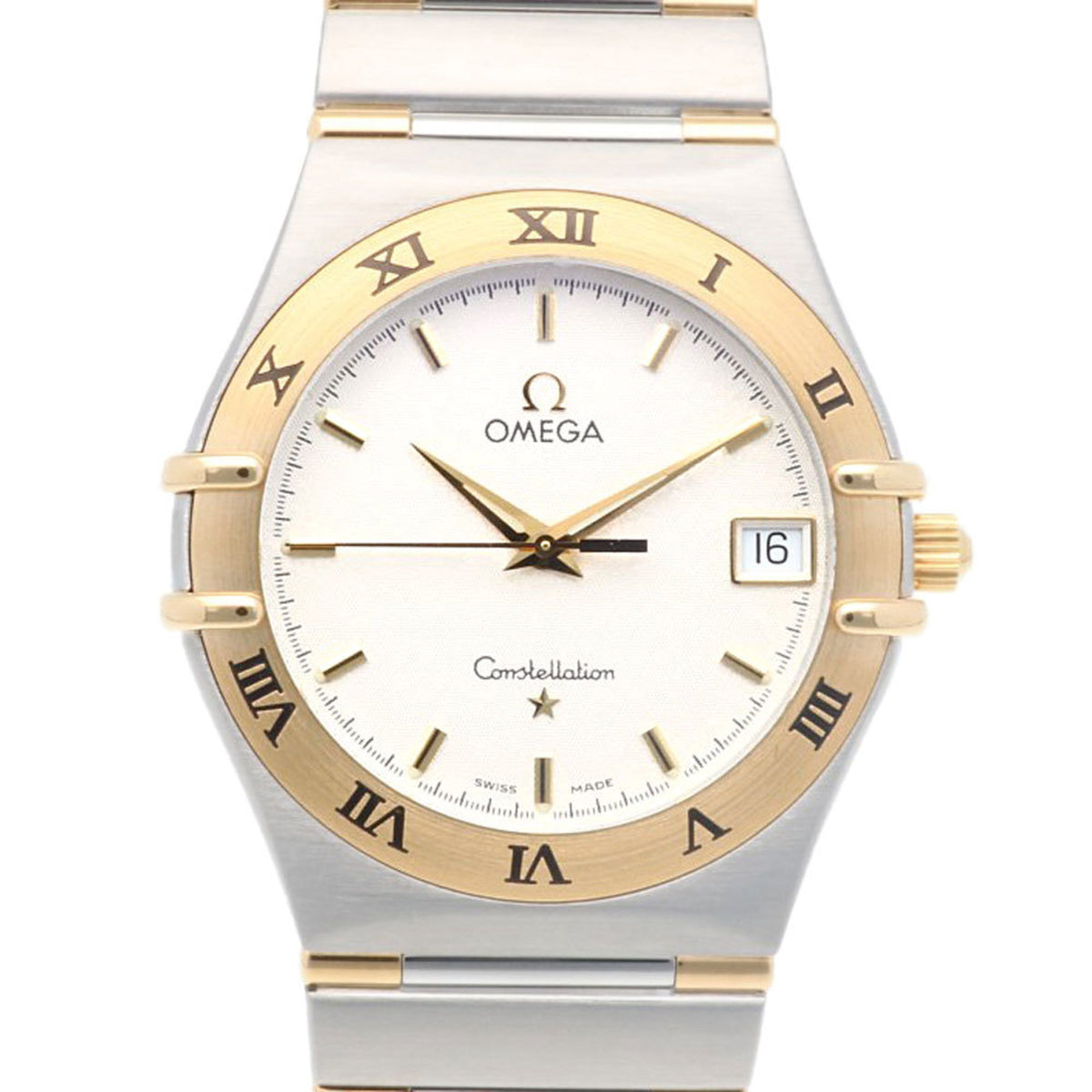 Montre Omega Constellation d'occasion en acier inoxydable à quartz pour homme 