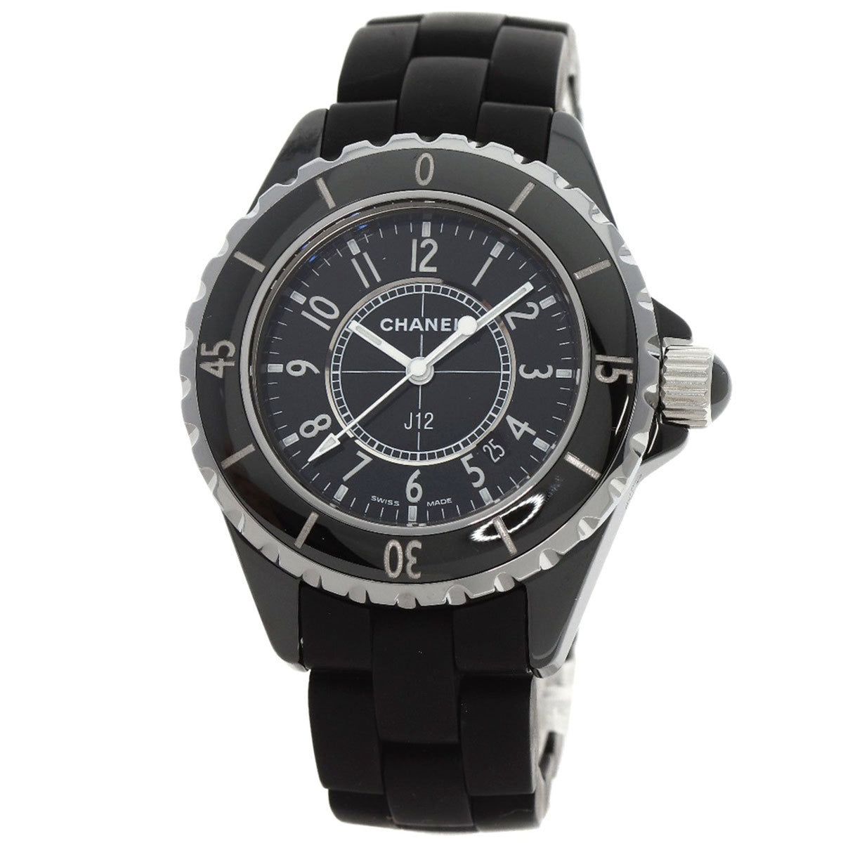 Gebrauchte Chanel H0681 J12 33mm Uhr Keramik Kautschuk Damen CHANEL 