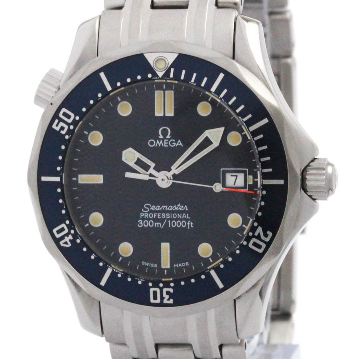 Pre-Owned OMEGA Seamaster Professional 300M Steel Mid Size Watch 2561.80 Polished