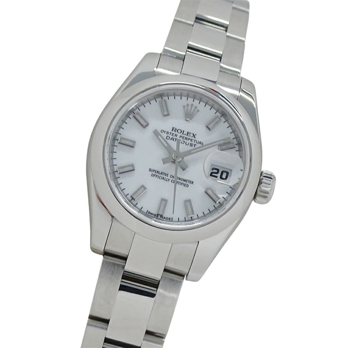 Pre-Owned Rolex Datejust 179160 M-number Women's Automatic Watch, Stainless Steel, Silver, White, Roulette, Polished