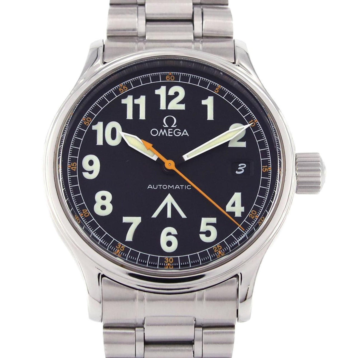 Pre-Owned Omega Dynamic Broad Arrow 5202.51 SS Automatic Watch