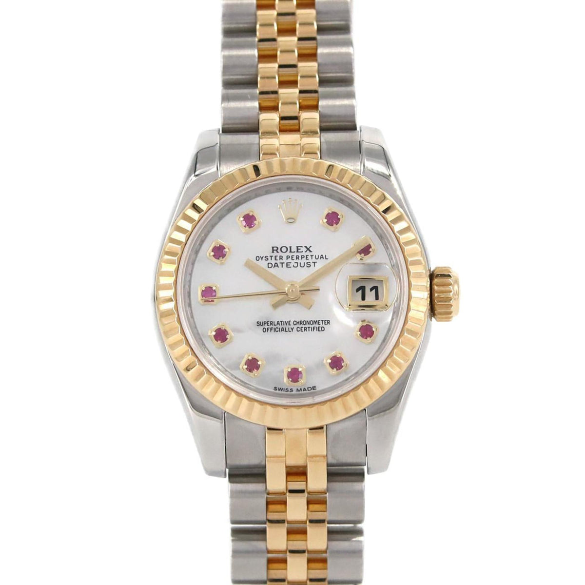 Pre-Owned Rolex Datejust 179173NGR SSxYG Wristwatch Automatic Random Number