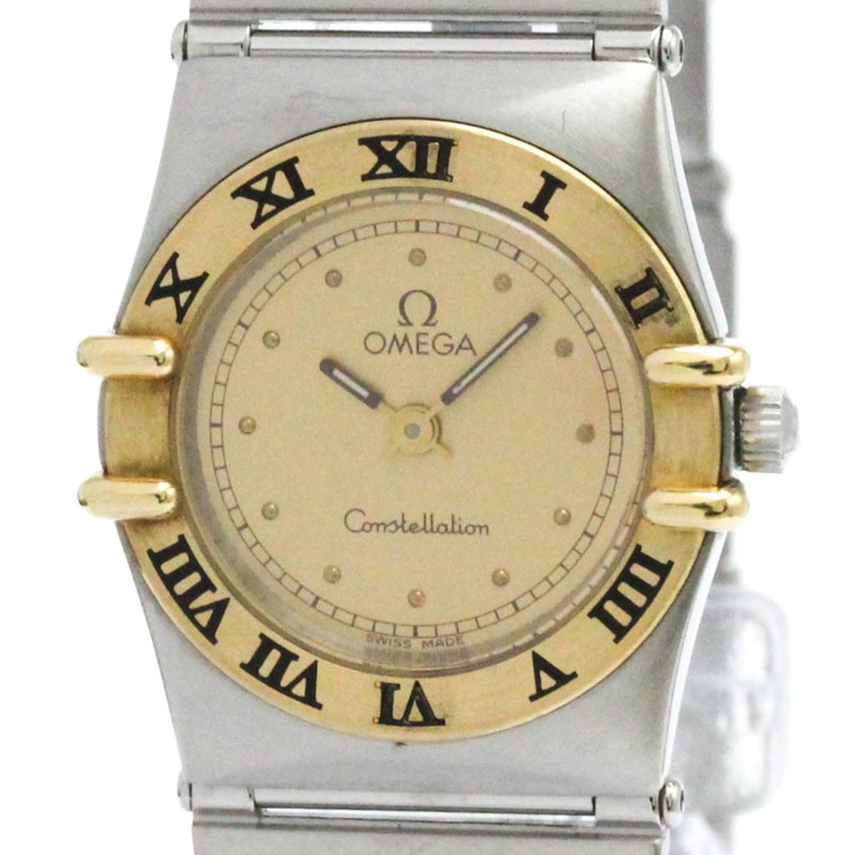 Pre-Owned Polished OMEGA Constellation 18K Gold Steel Ladies Watch 795.1080 BF580547
