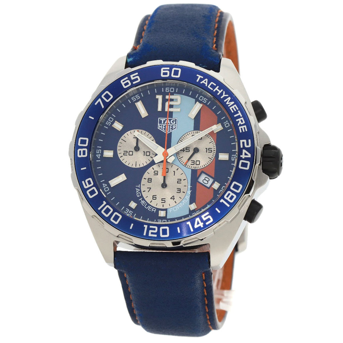 Pre-Owned TAG Heuer CAZ101N Formula 1 Gulf Watch Stainless Steel Leather Men's HEUER