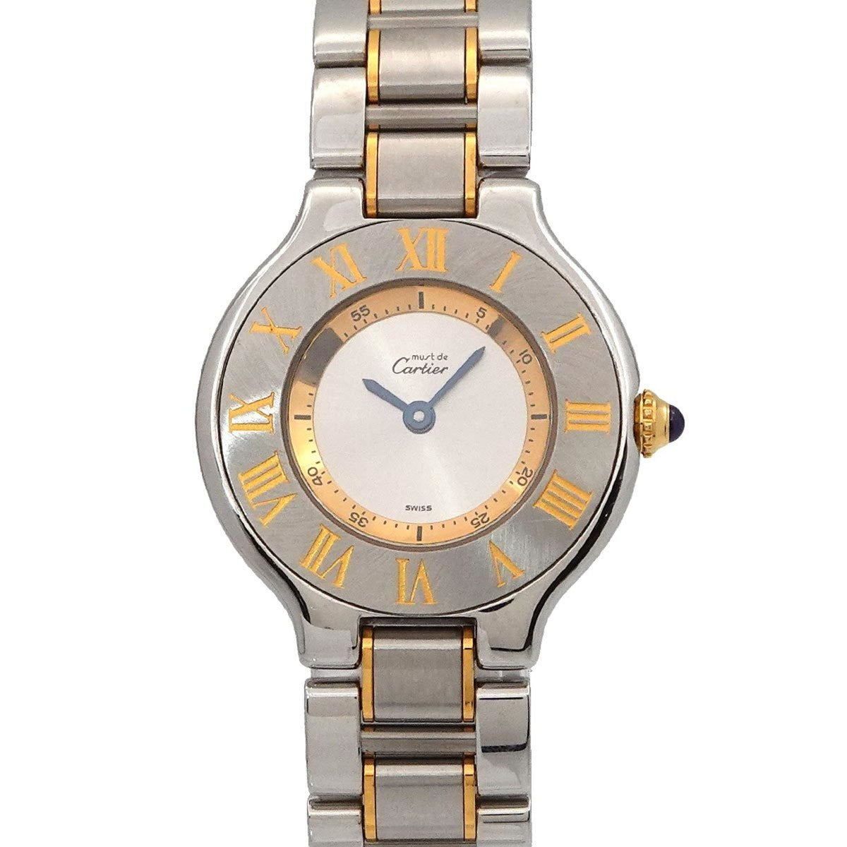 Pre-Owned Cartier Must 21 Vantianne Two-tone Watch W10073R6 Women's Silver Quartz