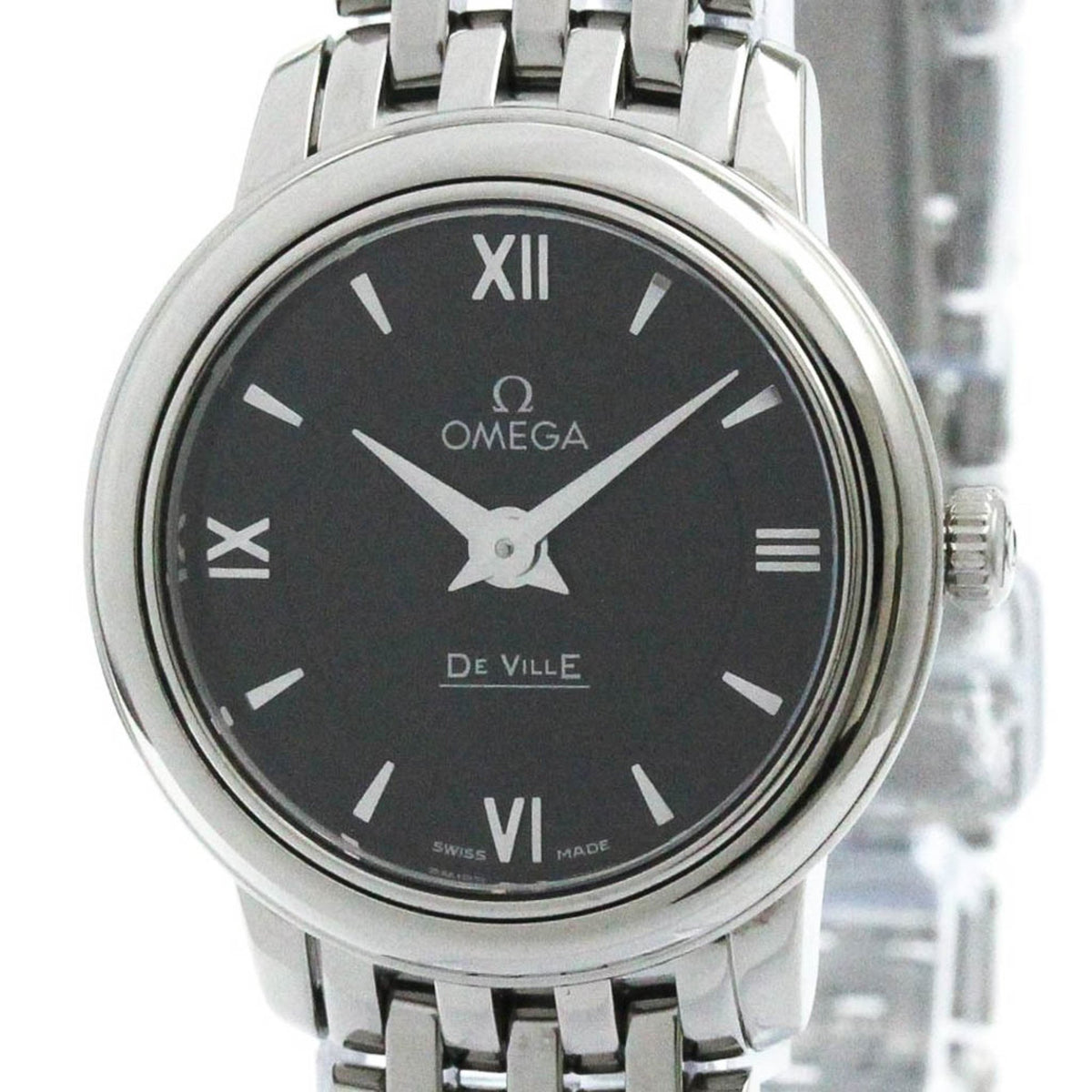Pre-Owned Polished OMEGA De Ville Prestige Steel Ladies Watch 424.10.24.60.01.001 BF580439
