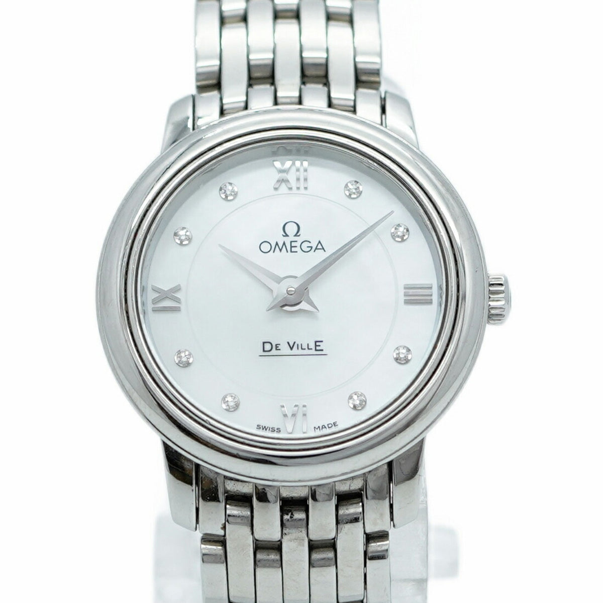 Pre-Owned Omega De Ville 424.10.24.60.55.001 White Dial Women's Watch