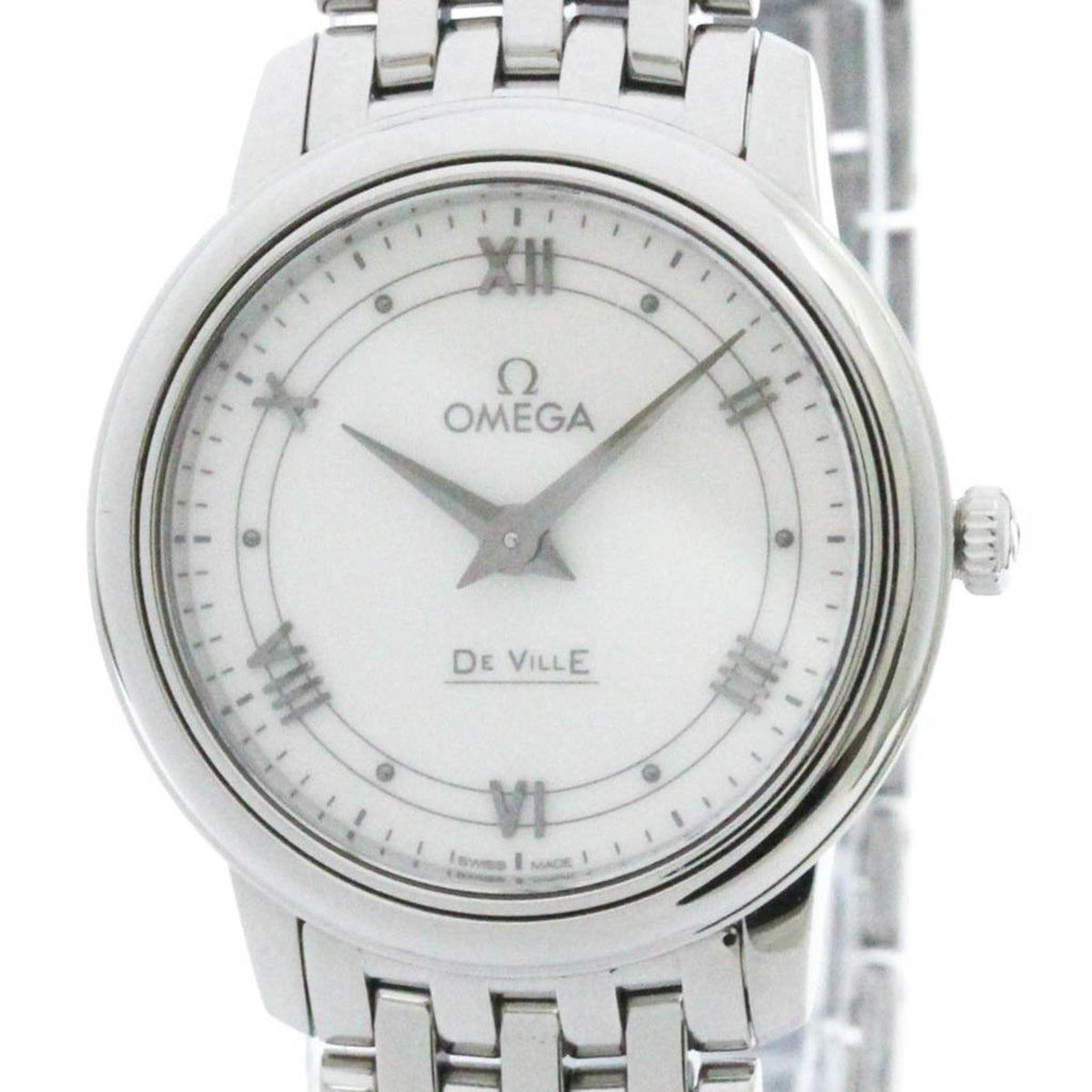 Montre Omega De Ville Prestige en acier à quartz pour femme, d'occasion, 424.10.27.60.04.001, BF572240 