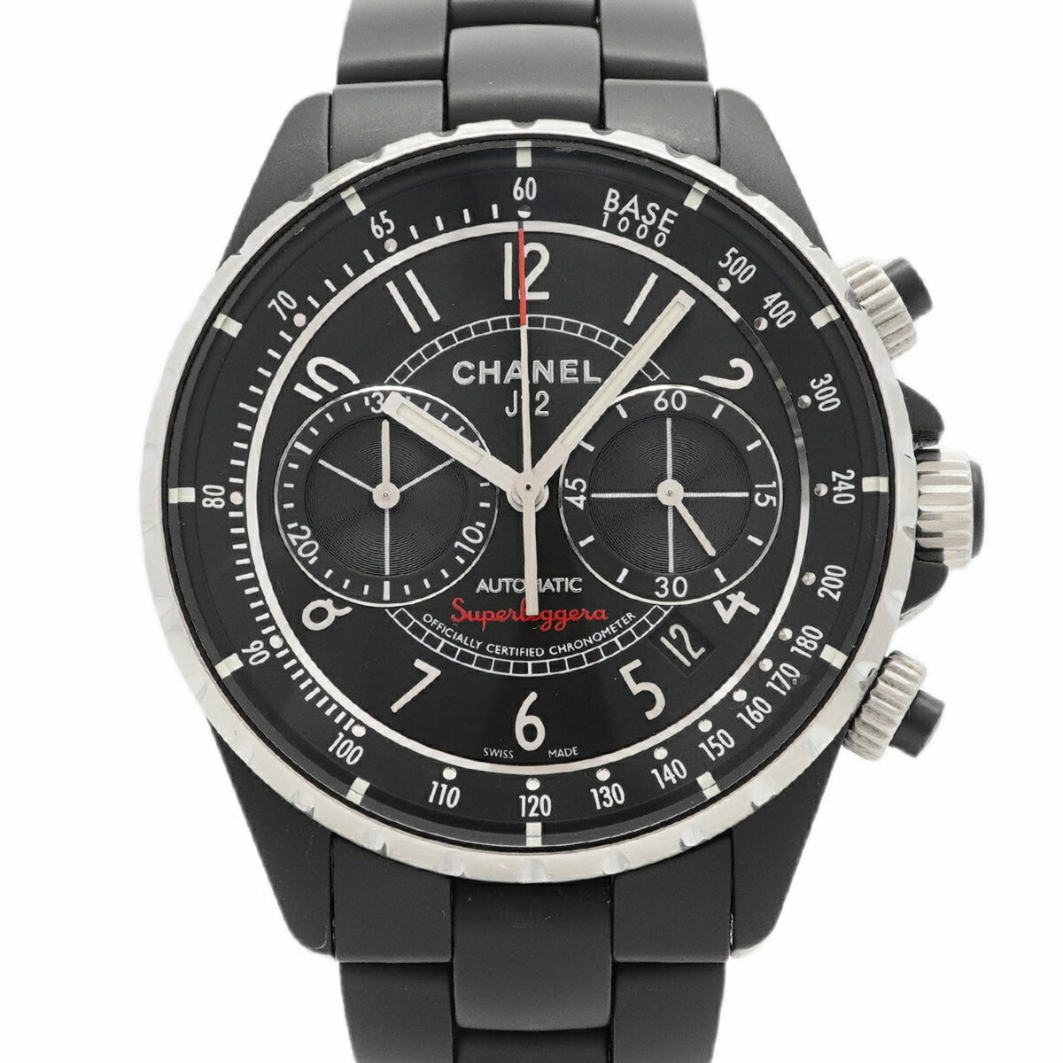 Pre-Owned Chanel J12 Superleggera H3409 Black Dial Men's Watch