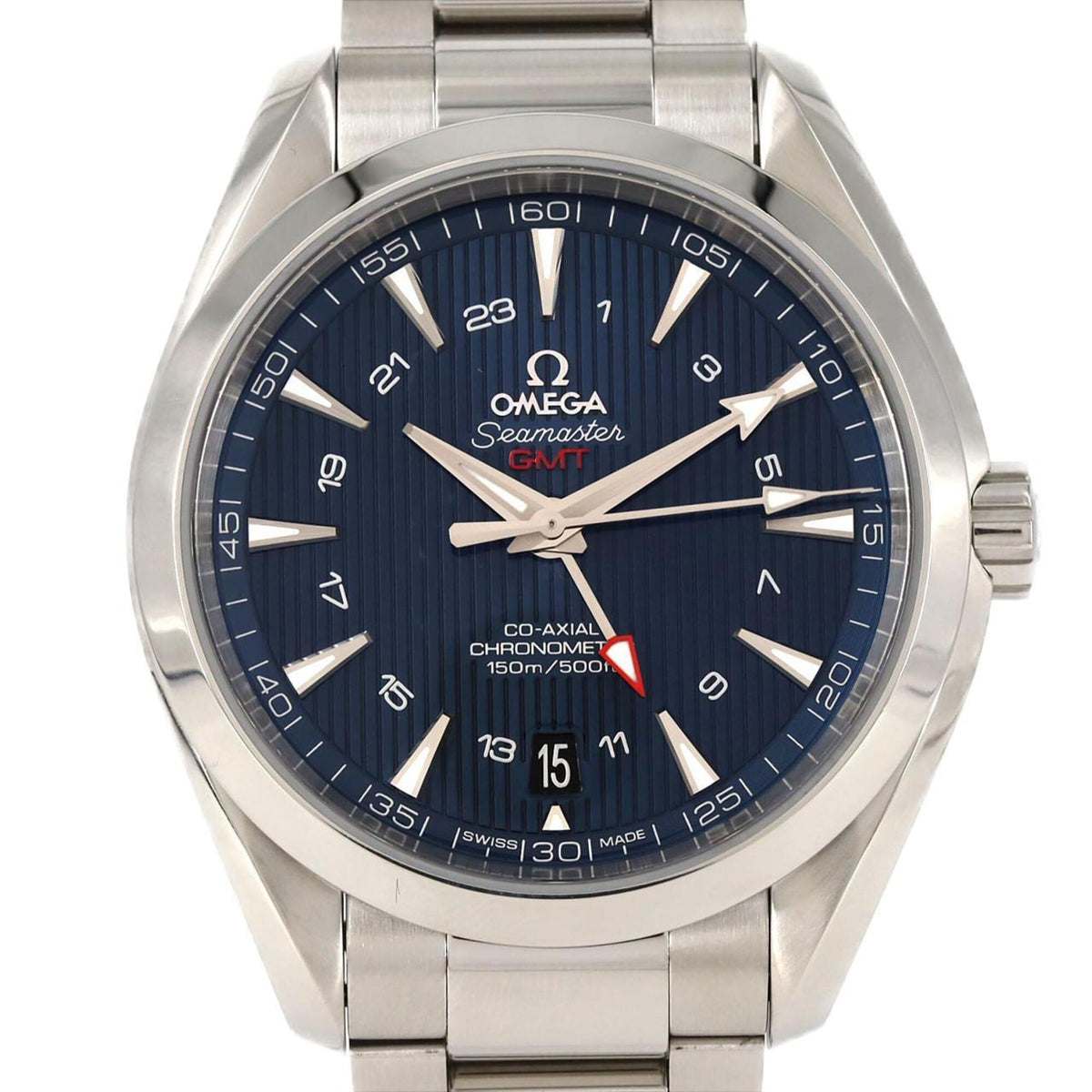 Pre-Owned Omega Seamaster Aqua Terra GMT 231.10.43.22.03.001 Stainless Steel Automatic Watch