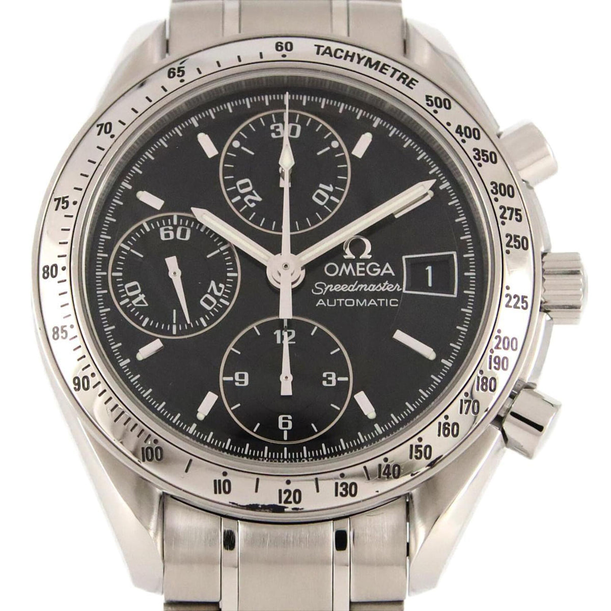 Pre-Owned Omega Speedmaster Date 3513.50 Stainless Steel Automatic Watch