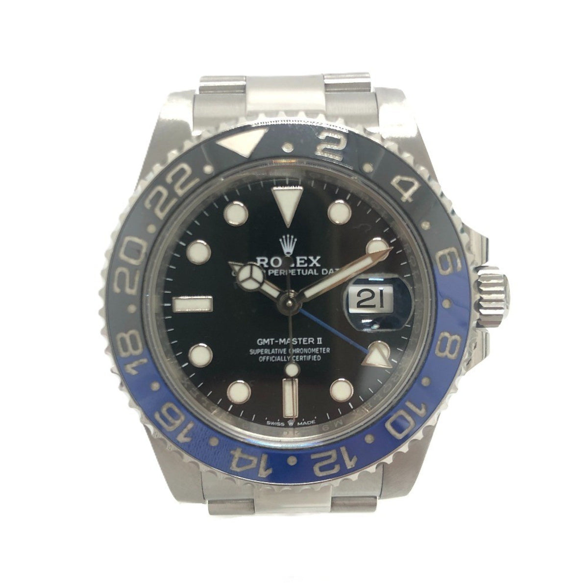 Pre-Owned ROLEX 126710BLNR GMT Master II Automatic Winding Oyster Bracelet Random Number Wristwatch Stainless Steel Men's Silver