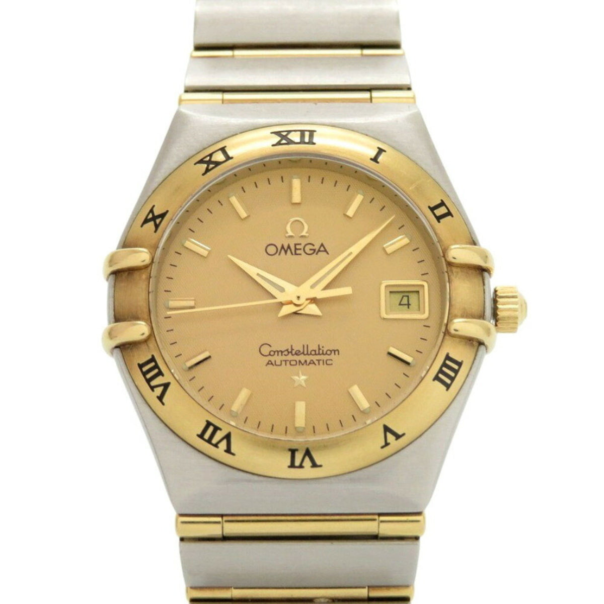 Pre-Owned Omega Constellation Full Bar 1292.10 SS Gold Watch Automatic 0038OMEGA