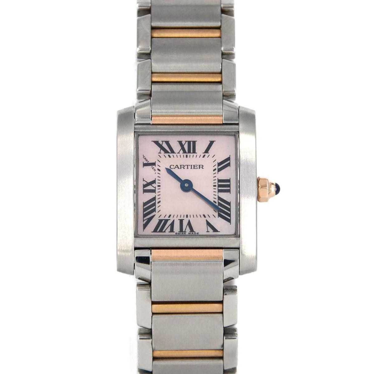 Montre-bracelet à quartz Cartier Tank Francaise SM PG Combi W51027Q4 SSxPG d'occasion 