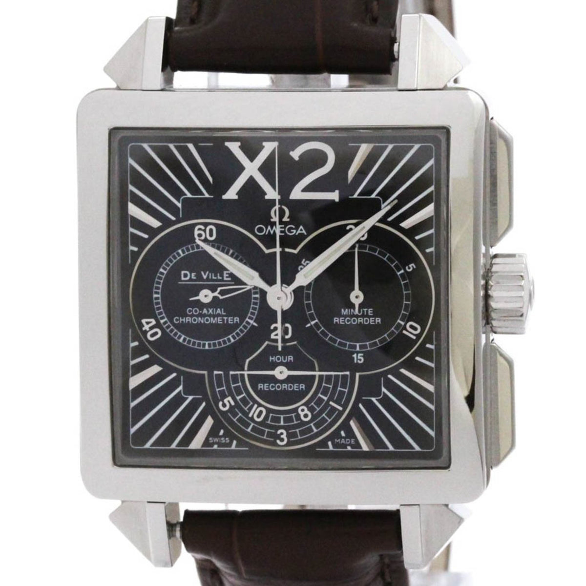 Pre-Owned OMEGA De Ville X2 Chronograph Steel Watch 423.13.37.50.01.001 Polished