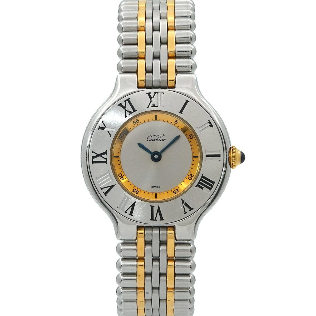 Pre-Owned Cartier Must 21 Vantianne SM Two-tone Watch W10075F4 Women's Silver Quartz