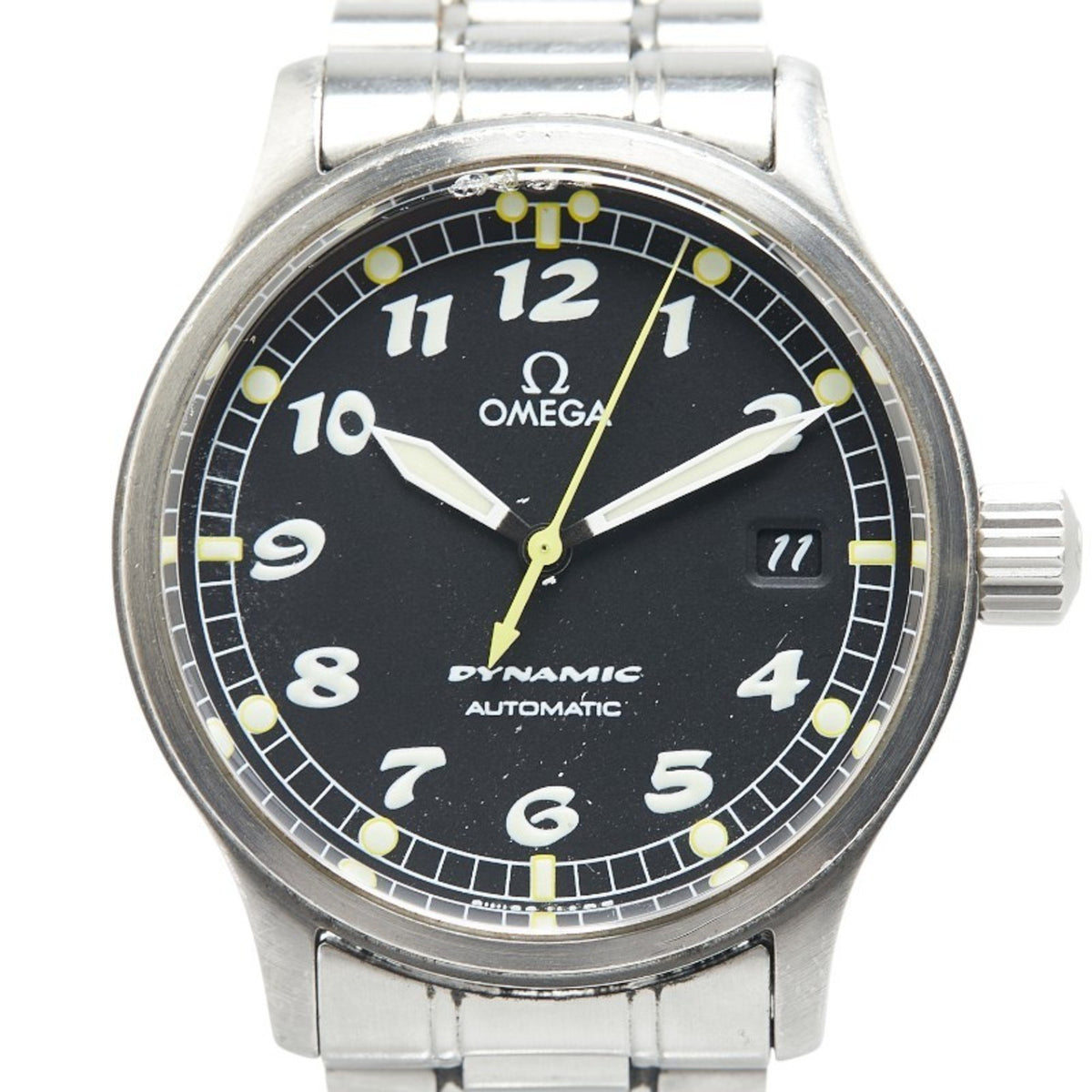 Pre-Owned Omega Dynamic Watch 52005000 Automatic Black Dial Stainless Steel Men's OMEGA