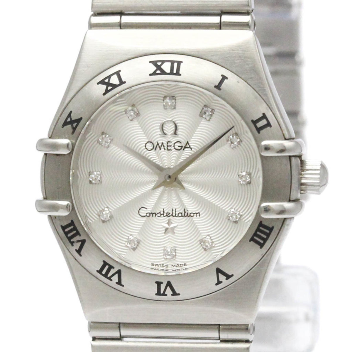 Pre-Owned OMEGA Constellation Diamond Steel Quartz Ladies Watch 1562.36