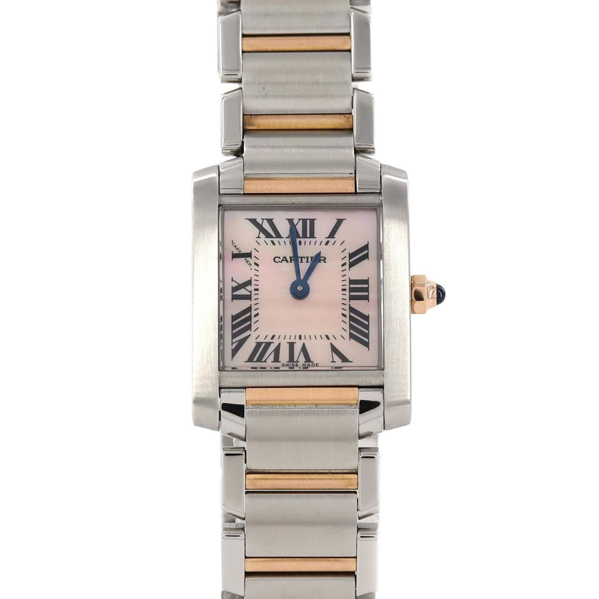 Montre-bracelet à quartz Cartier Tank Francaise SM PG Combi W51027Q4 SSxPG d'occasion 