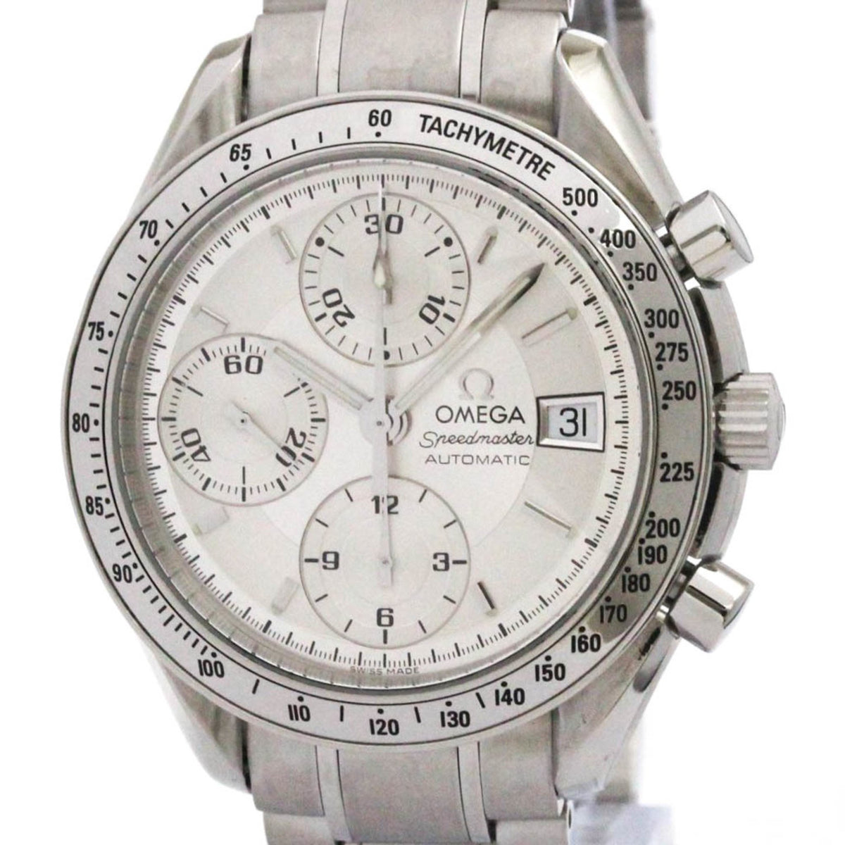 Pre-Owned OMEGA Speedmaster Date Steel Automatic Mens Watch 3513.30 Polished