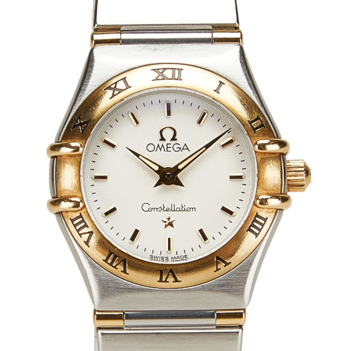 Pre-Owned Omega Constellation Watch 1362.30 Quartz White Dial Stainless Steel Yellow Gold Women's OMEGA