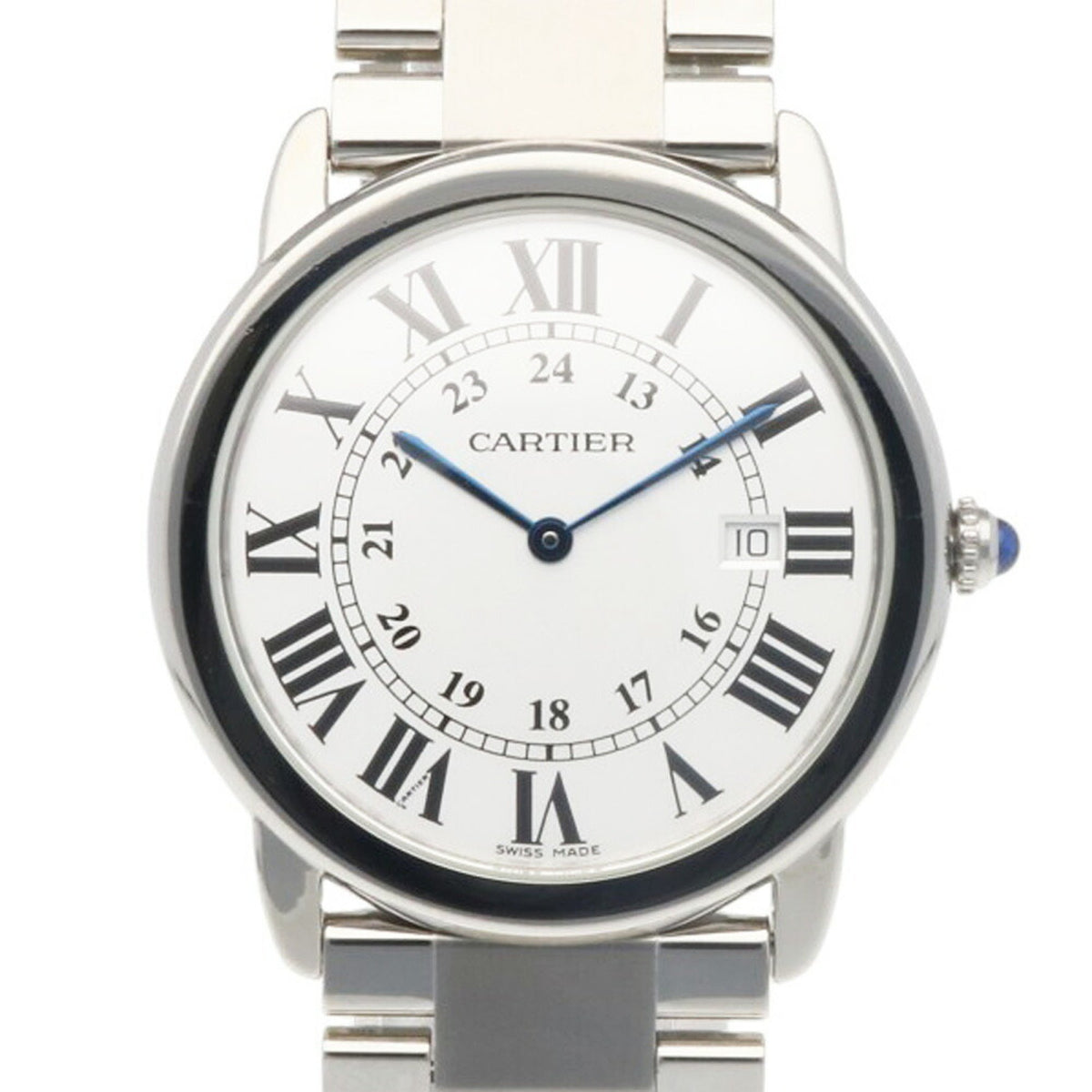 Montre Cartier Rondo Solo LM d'occasion en acier inoxydable 2934, quartz, unisexe. CARTIER 