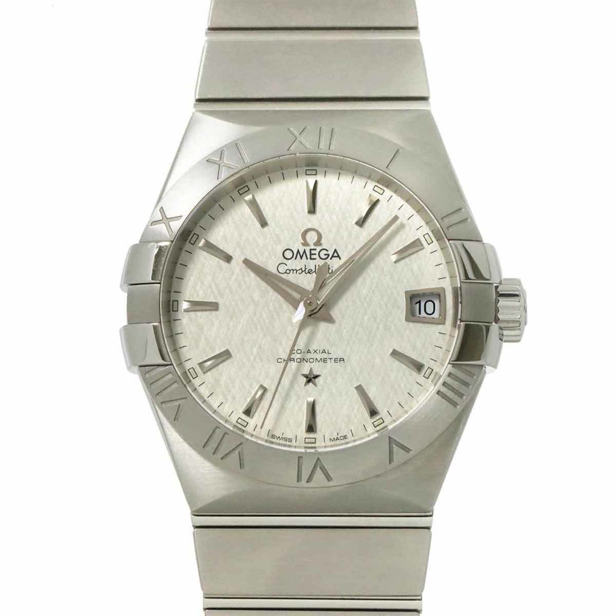 Pre-Owned OMEGA Constellation Co-Axial 123 10 38 21 02 004 Men's Watch with Date Display, Silver, Automatic
