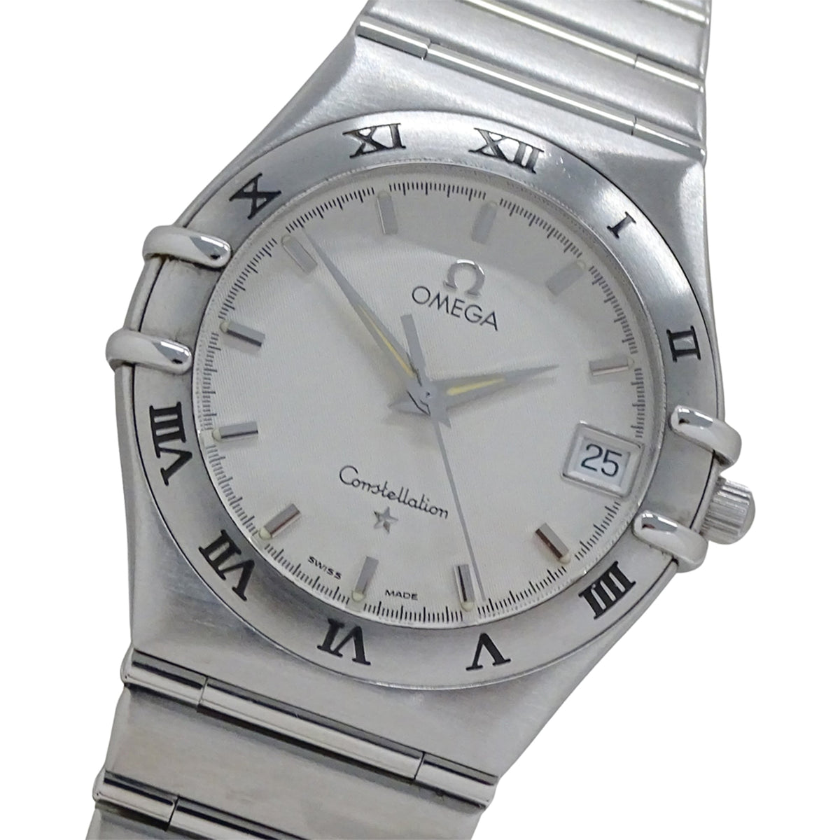 Pre-Owned Omega Constellation 1512.30 Men's Watch, Brand Name, Date, Quartz, Stainless Steel (SS), Silver