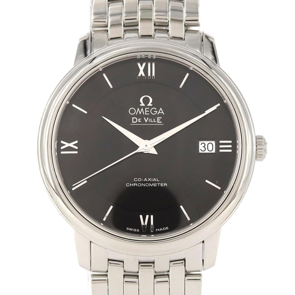 Pre-Owned Omega De Ville Prestige 424.10.37.20.01.001 Stainless Steel Automatic Watch